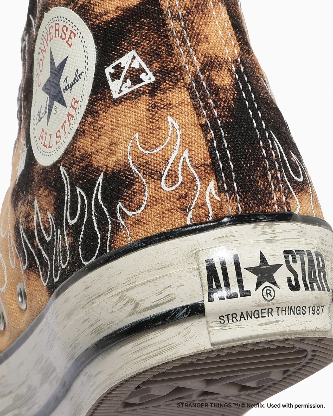 31317090 Stranger Things 5 Converse All Star Aged 87 HC Hi Bleached Black (Men's