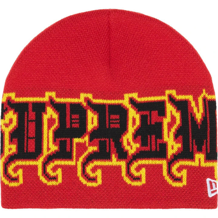 Supreme New Era Outline Beanie Red