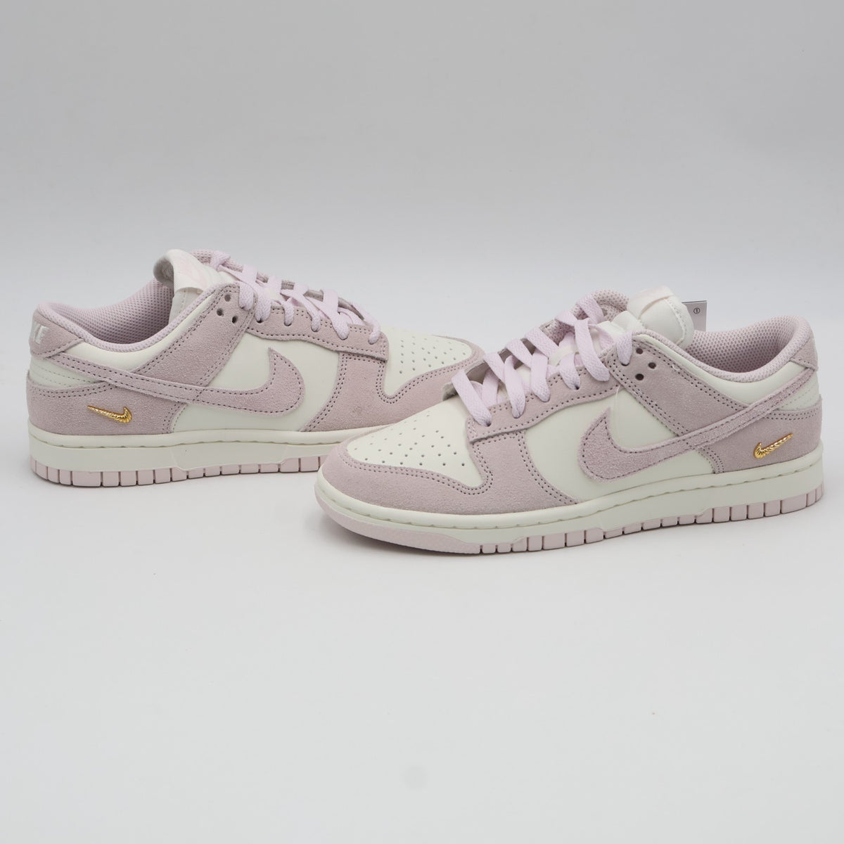 IO4244-100 Nike Dunk Low Sail White Metallic Gold Pearl Pink (Women's)