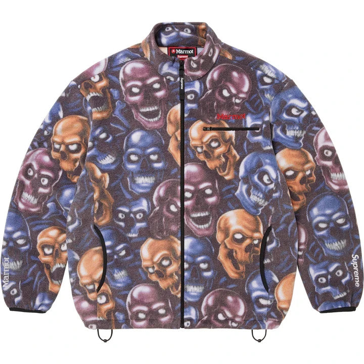 Supreme Marmot Fleece Jacket Skull Pile