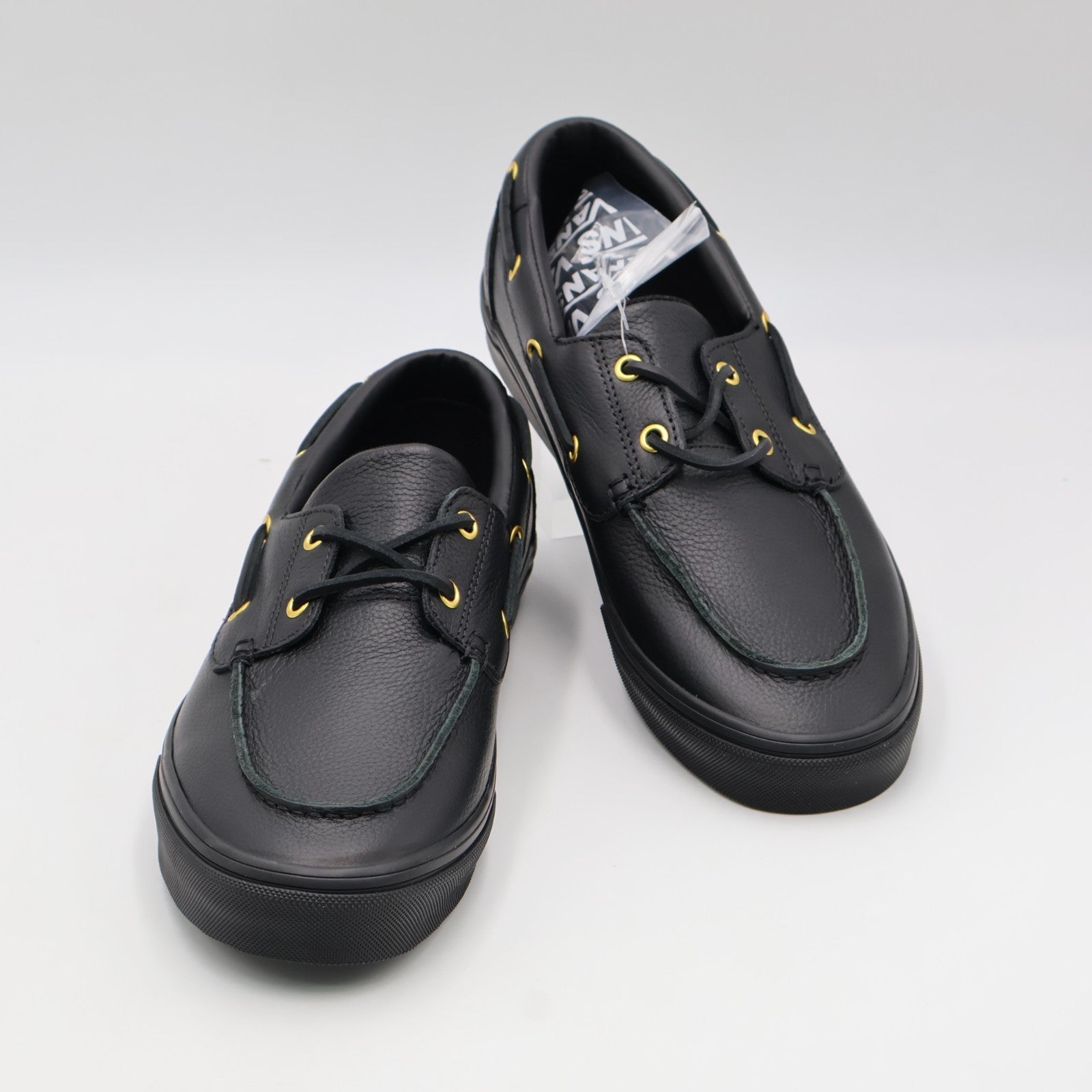 VN000Z11CJK Vans 2 Eyelet Boat Shoe Leather Black (Men's)