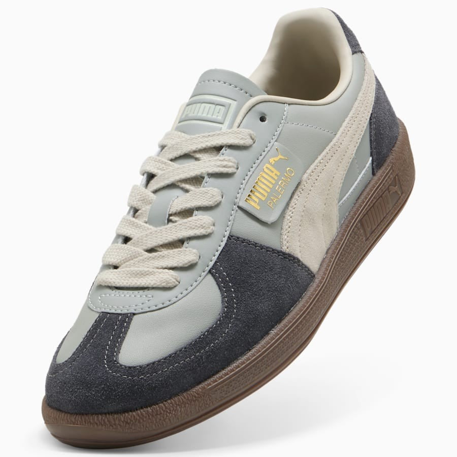 396464-23 Puma Palermo Leather Smokey Gray Desert Dust (Men's)