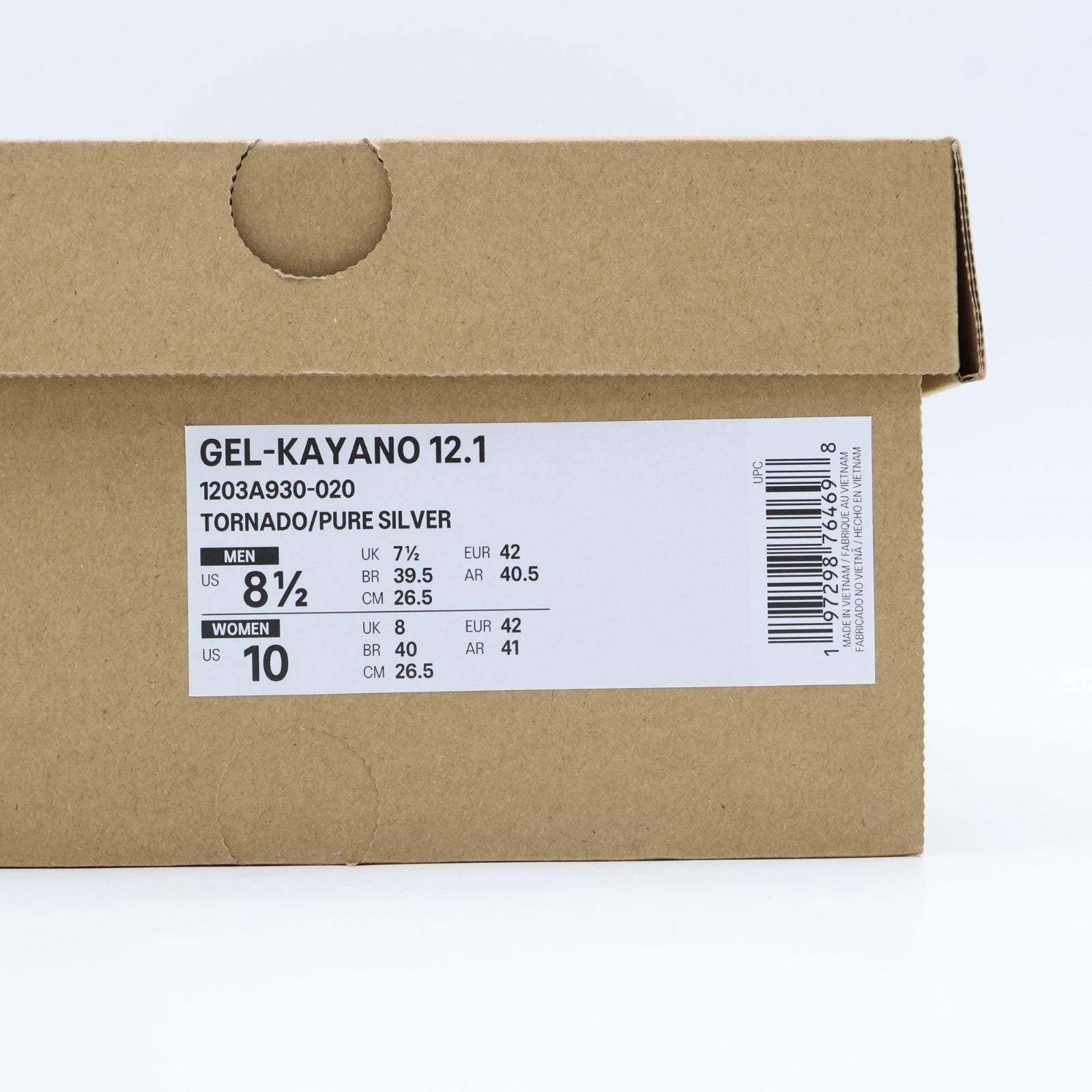 1203A930-020 KITH Ronnie Fieg Ã Asics Gel-Kayano 12.1 Tornado Pure Silver(Men's)