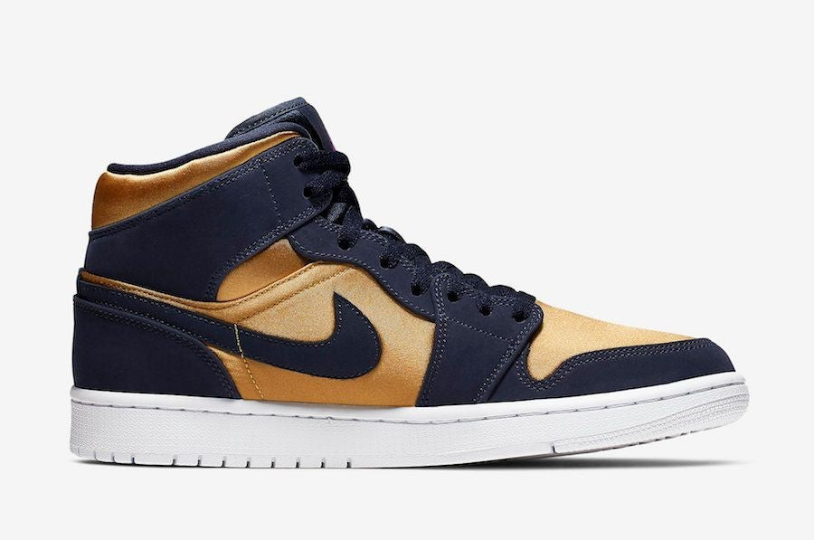 852542-401 Nike Air Jordan 1 Mid "Satin Gold" (Men's)