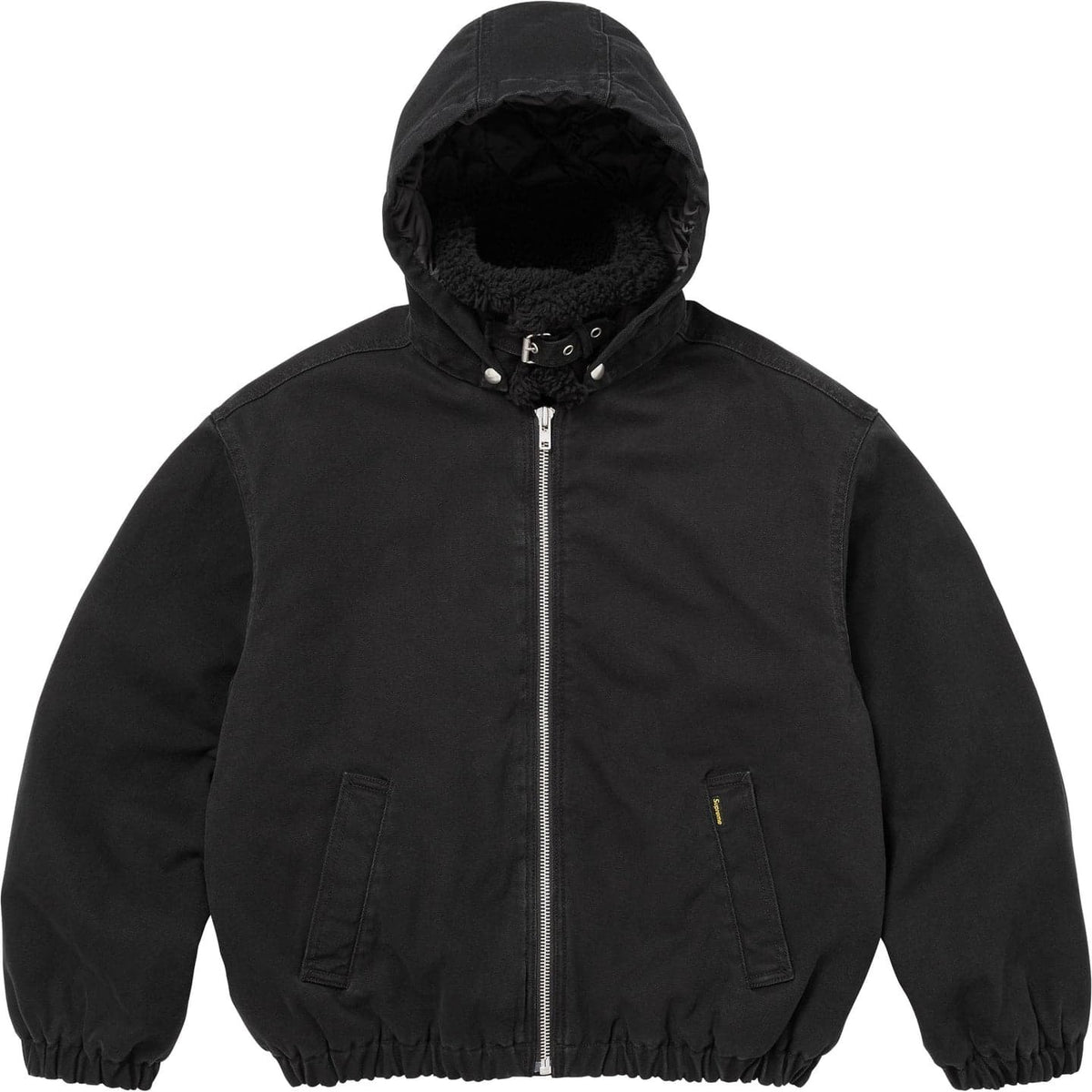Supreme Faux Shearling Lined Bomber Jacket Black
