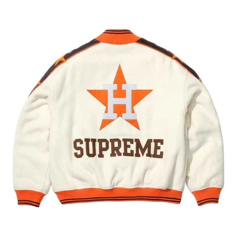 Supreme Mitchell Ness Teams Varsity Jacket White