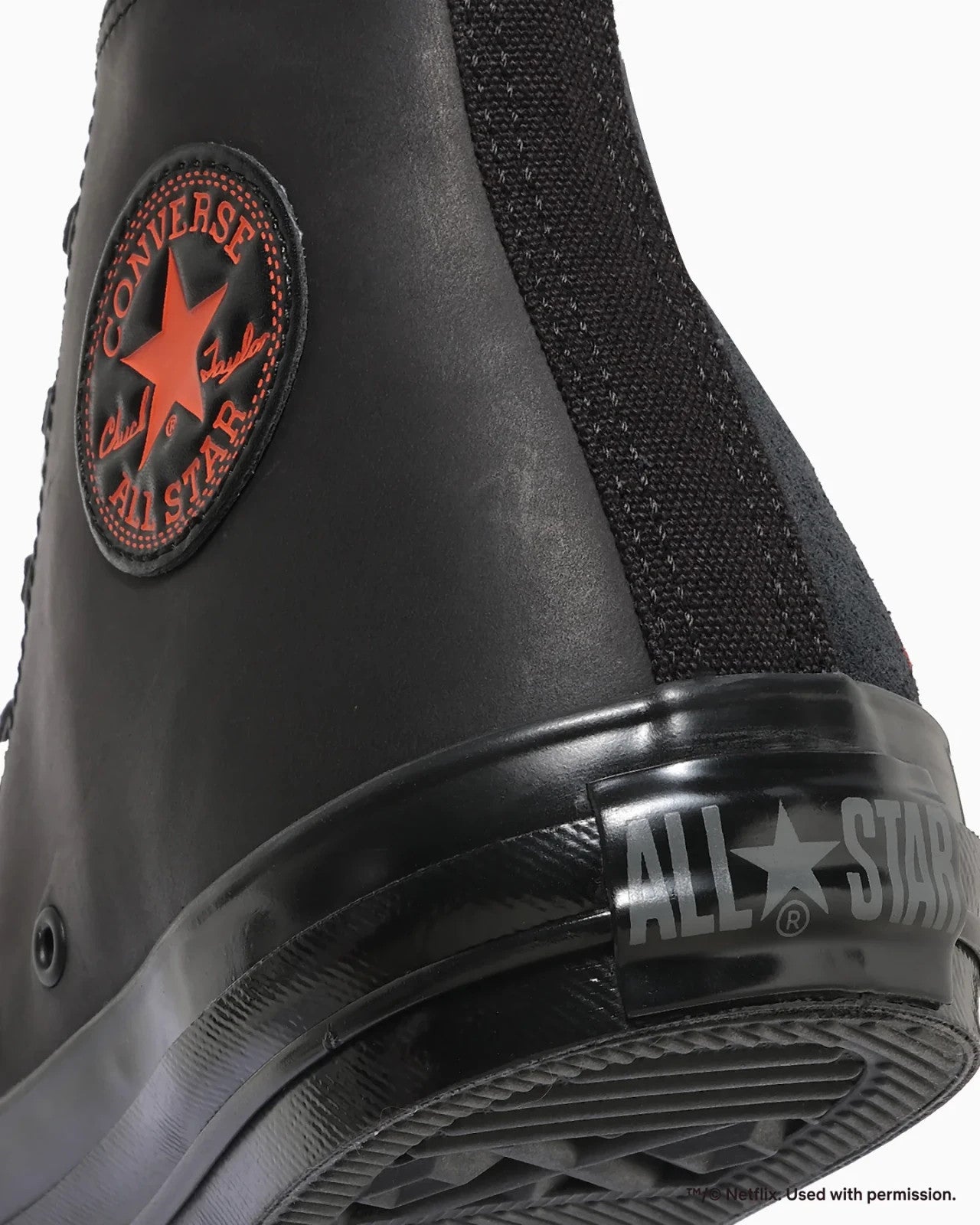 31317100 Netflix Converse All Star Aged Hi Black (Men's)