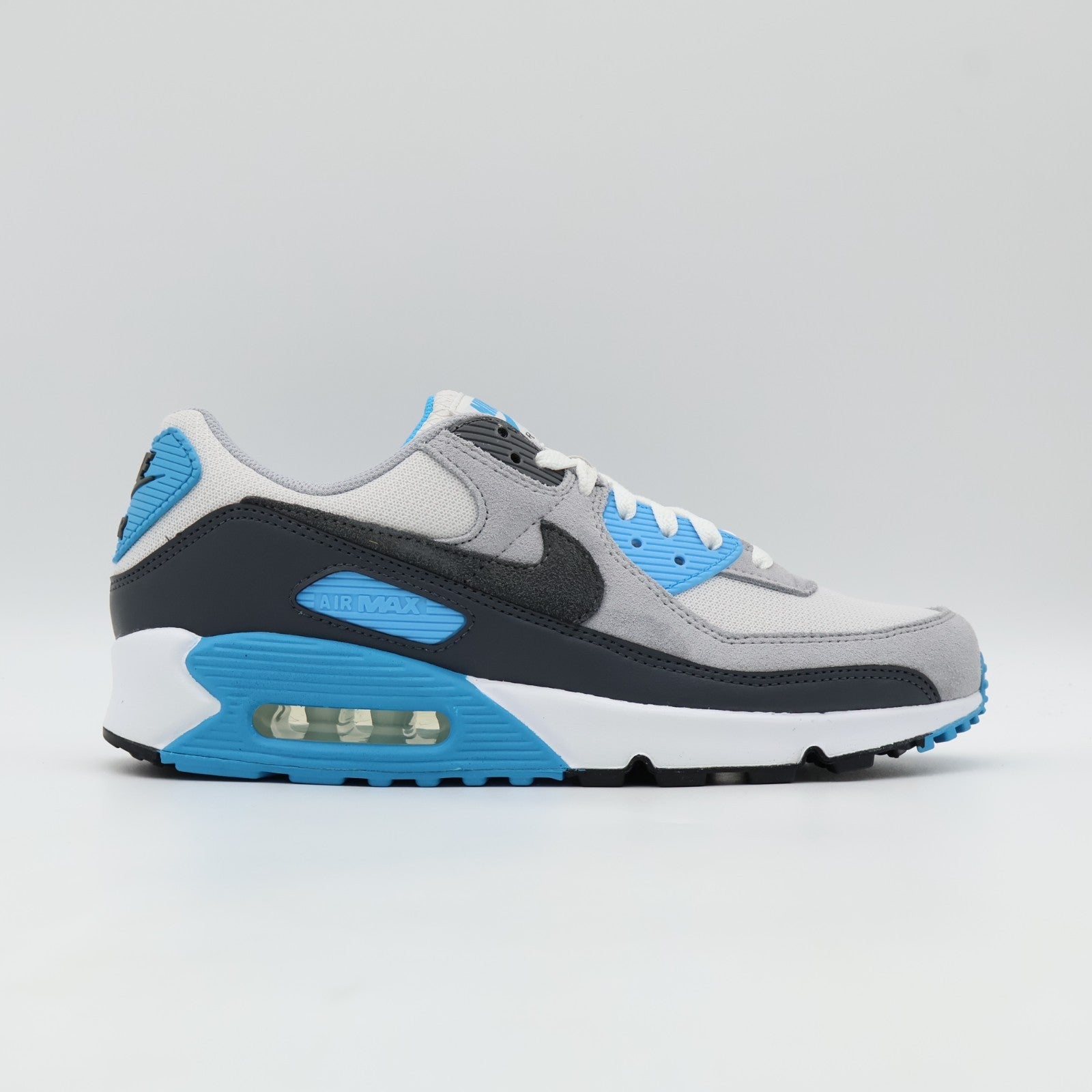 DM0029-019 Nike Air Max 90 Platinum Tint Blue Lightning Wolf Grey (Men's)