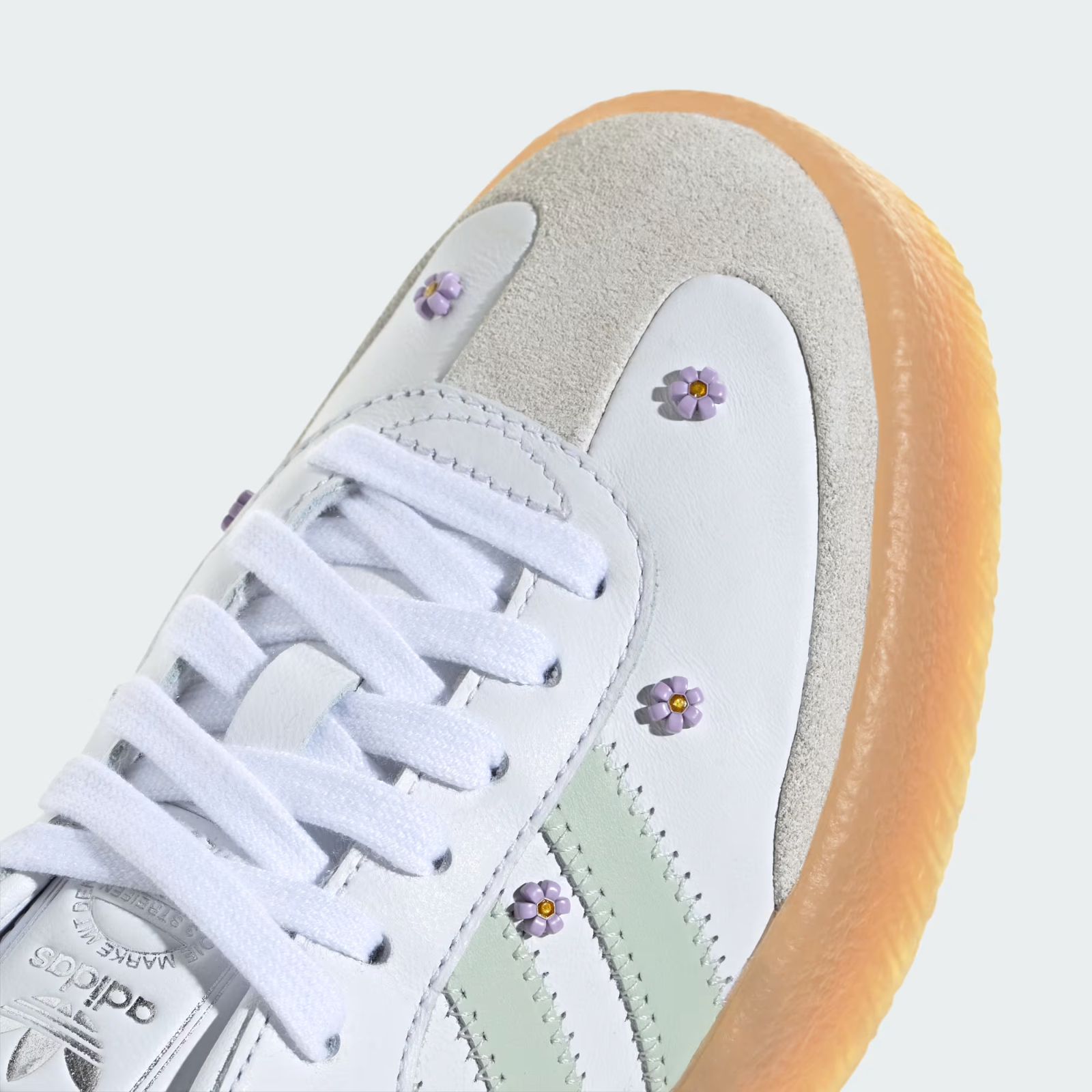 JS3954 adidas Originals  Sambae Cloud White Linen Green Gum (Women's)