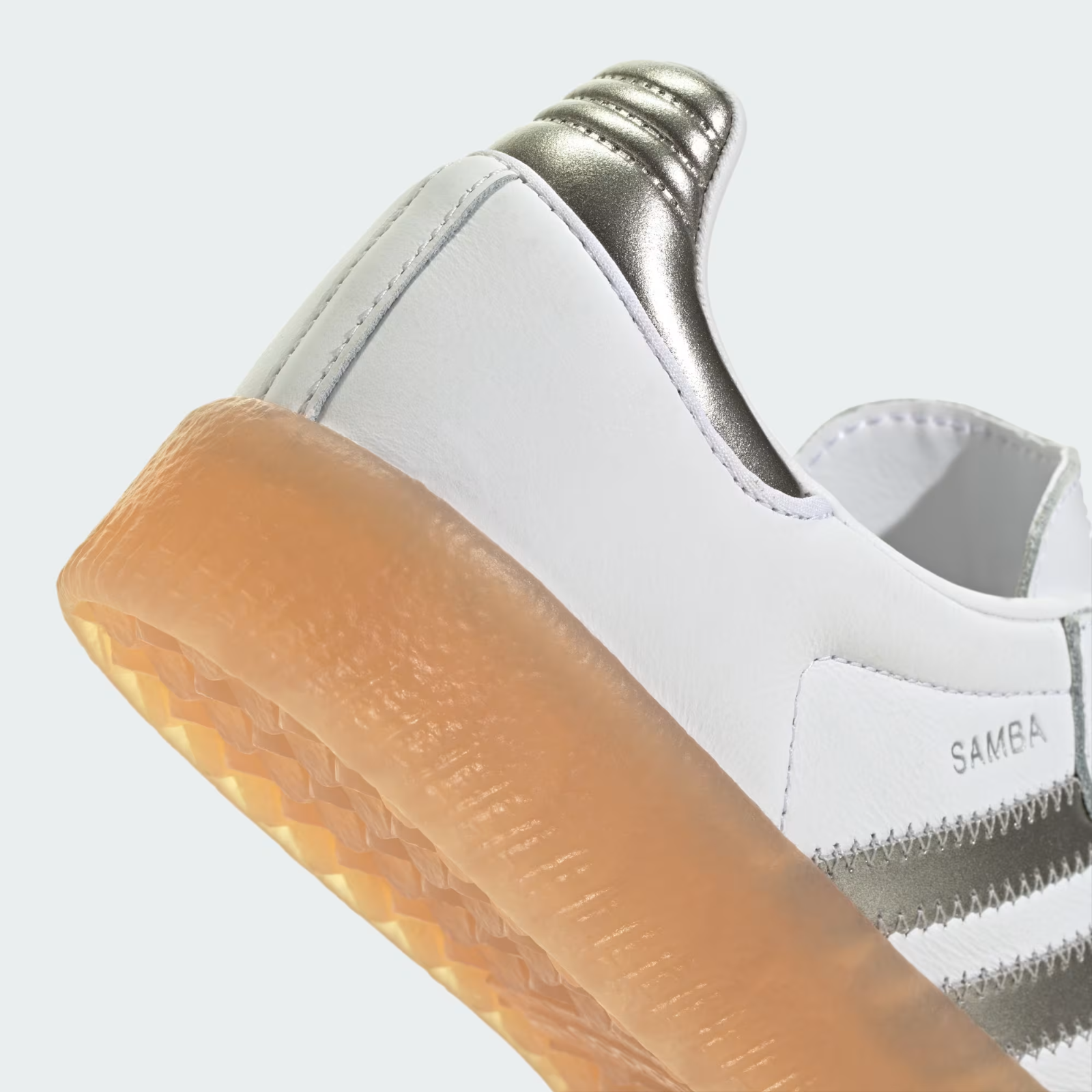 JS3943 adidas Originals Sambae Cloud White Silver Metallic Gum (Women's)