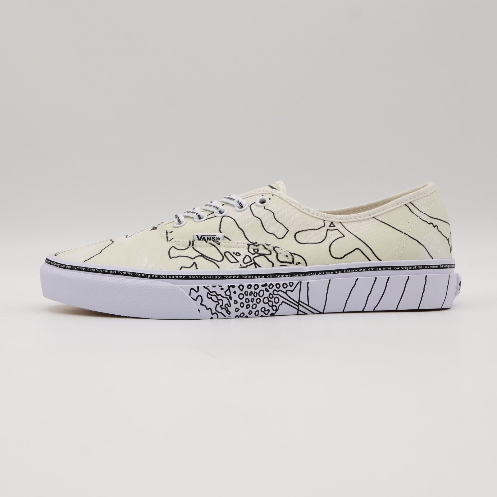 684481-0001 Bal Vans Authentic Natural Off White Line Drawing (Men's)