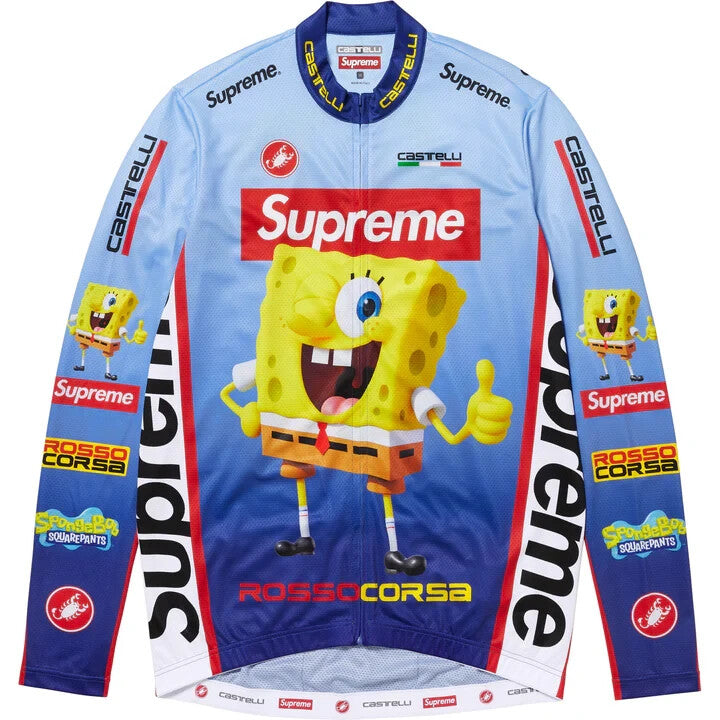 Supreme SpongeBob SquarePants Castelli L/S Cycling Jersey Blue