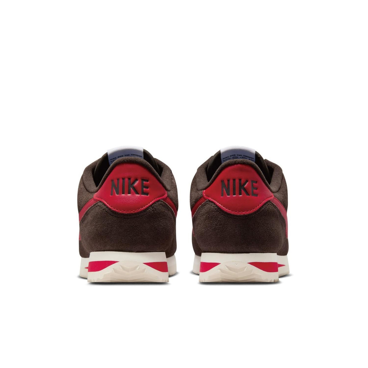 IB1857-200 NIKE CORTEZ VELVET BROWN UNIVERSITY RED-SAIL (Women's)