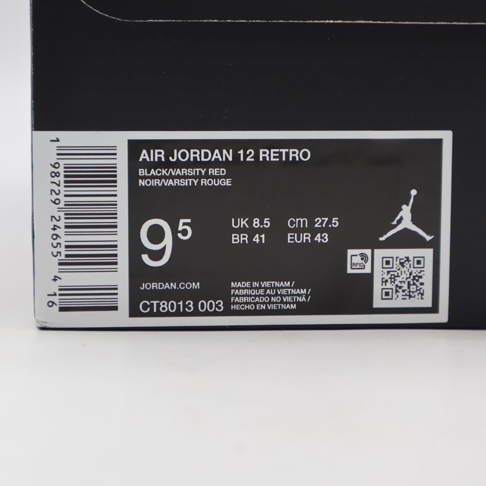 CT8013-003 Nike Air Jordan 12 Retro "Bloodline" (Men's)