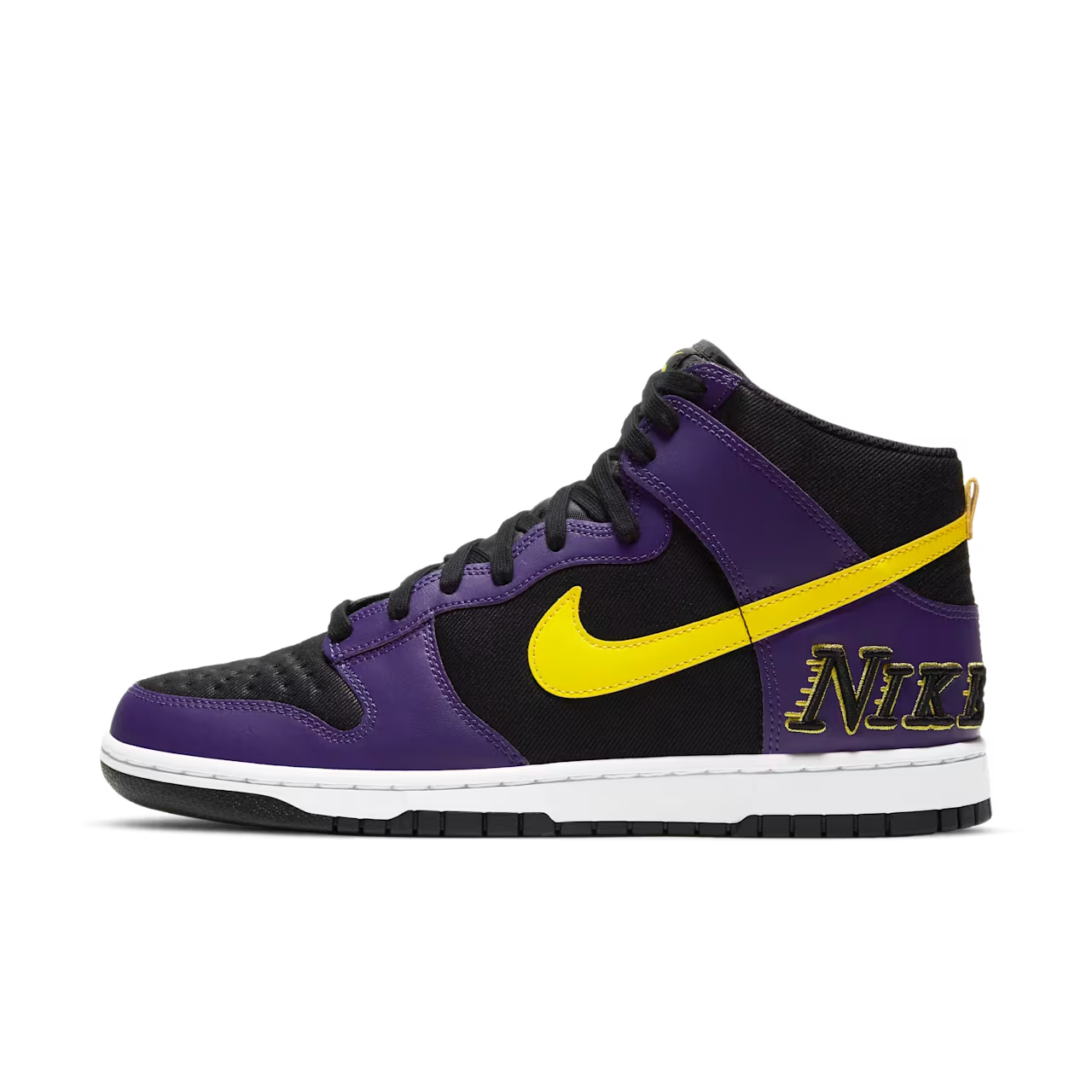 DH0642-001 Nike Dunk High EMB "Lakers" (Men's)