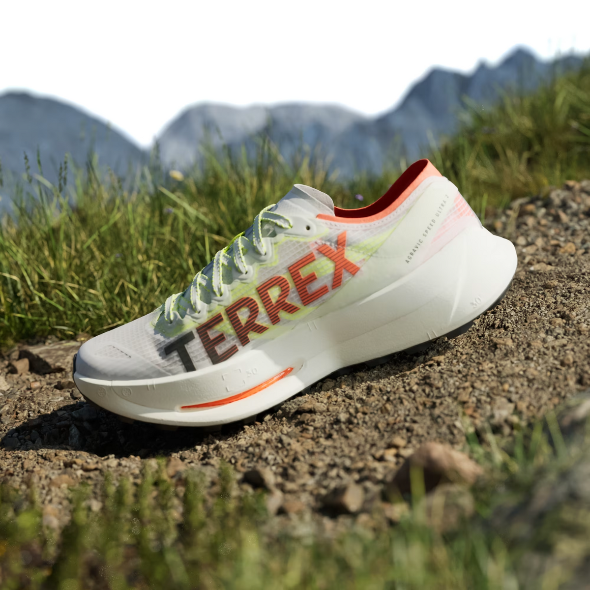 JS3534 adidas Terrex Agravic Speed Ultra 2 Trail Running Cloud White (Men's)