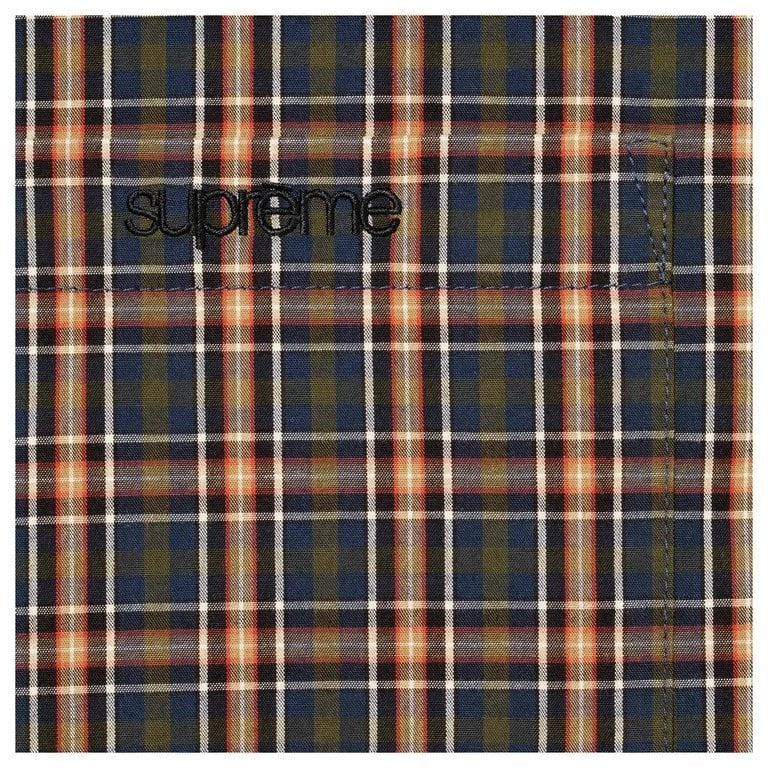 Supreme Mini Plaid S/S Shirt Navy