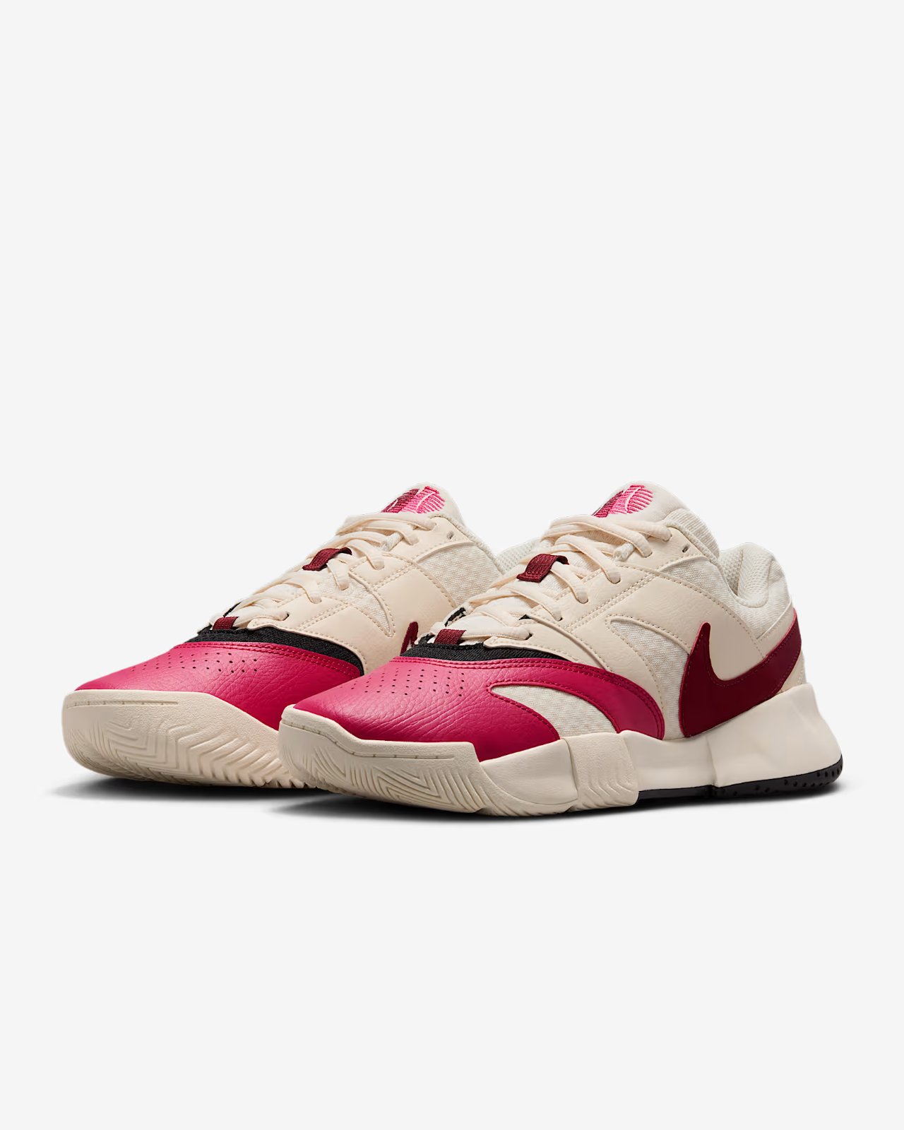 FD6575-103 Nike  Court Lite 4 Pale Ivory Sail Black Team Red (Women's)