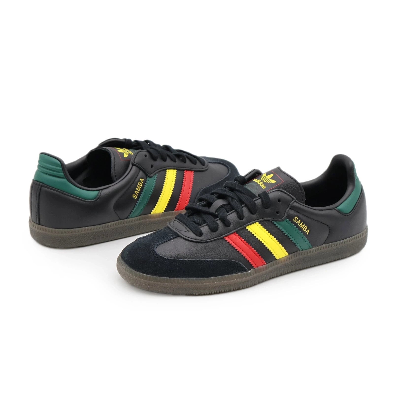 IH3119 adidas Originals Samba OG Rasta Core Black Green Yellow Red (Men's)