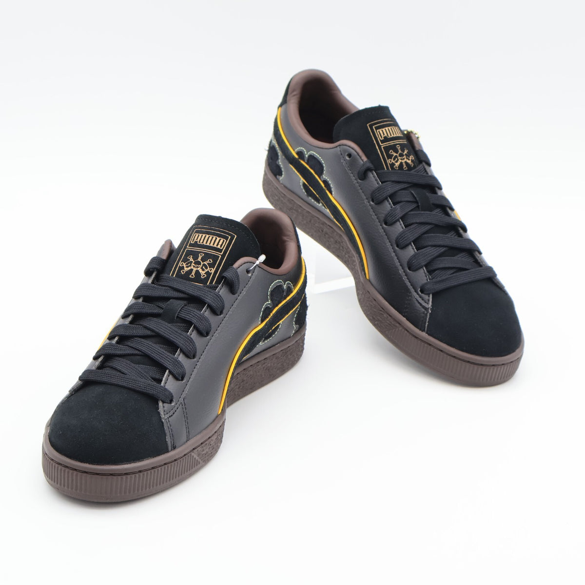 396525-01 ONE PIECE Puma Suede Blackbeard Puma Black Dark Chocolate (Men's)