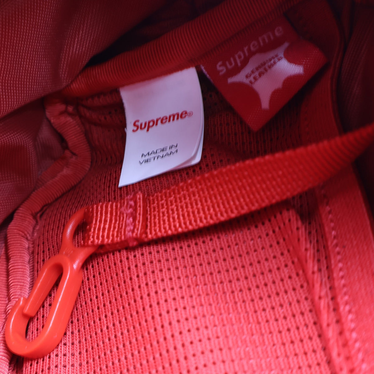 Supreme Leather Waist Bag Red (FW23)