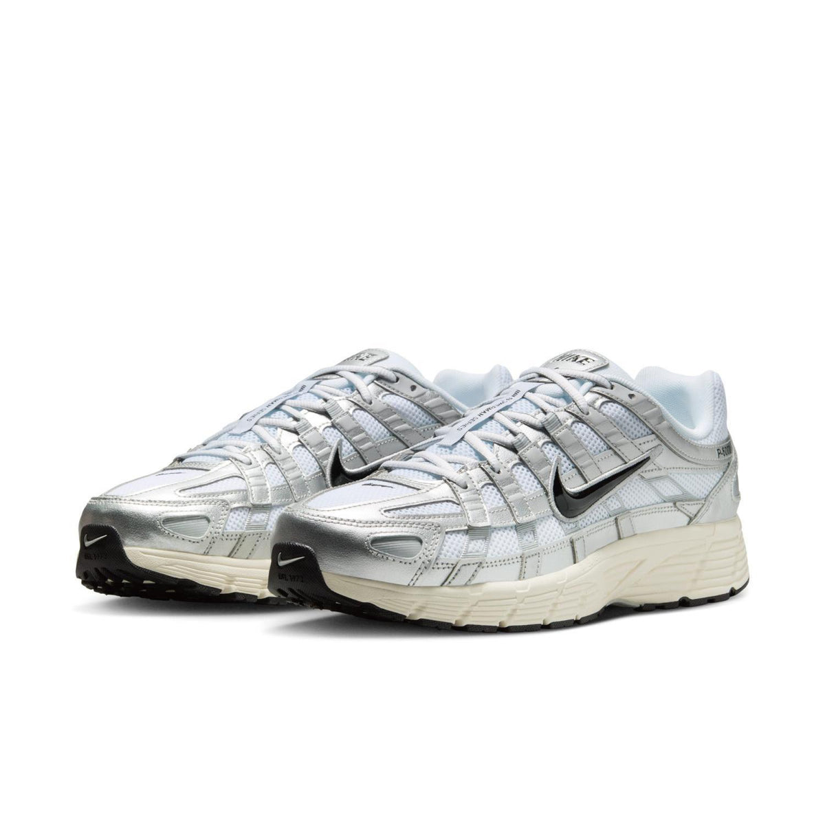 CD6404-105 NIKE P-6000 WHITE/BLACK-METALLIC SILVER-FLT SILVER (Men's)
