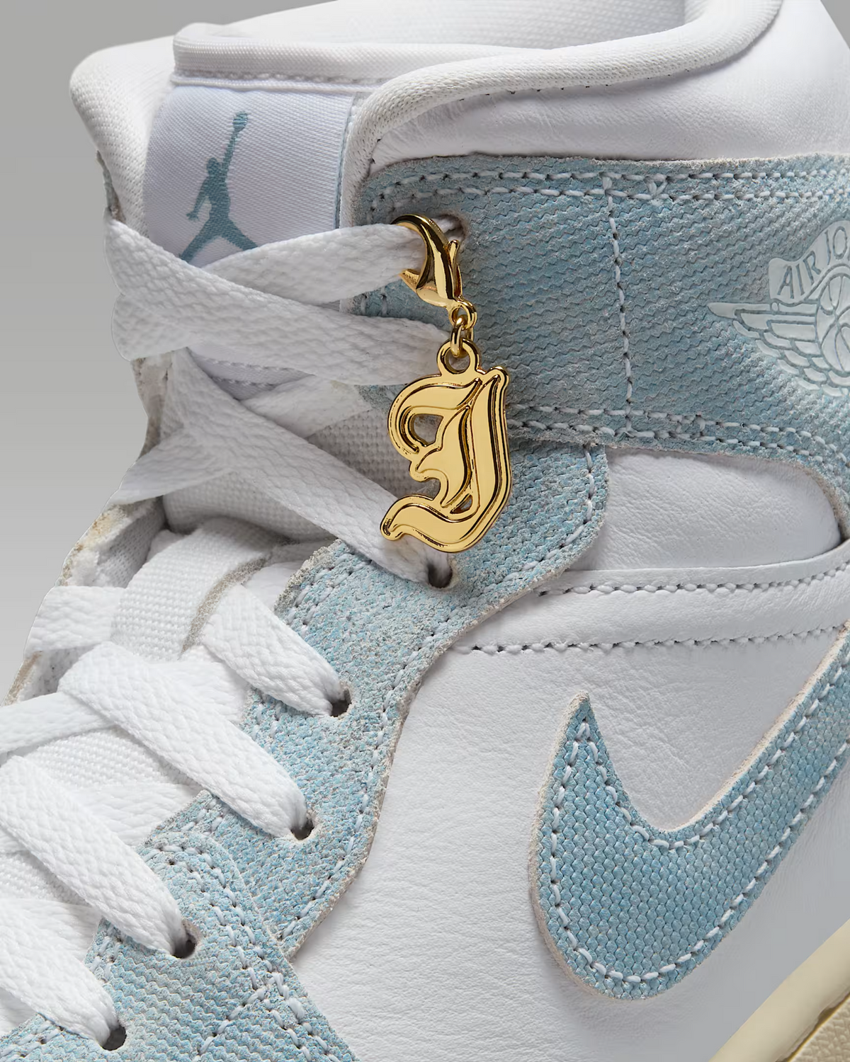HQ2005-100 Nike  Air Jordan 1 Mid Denim Gum (Women's)