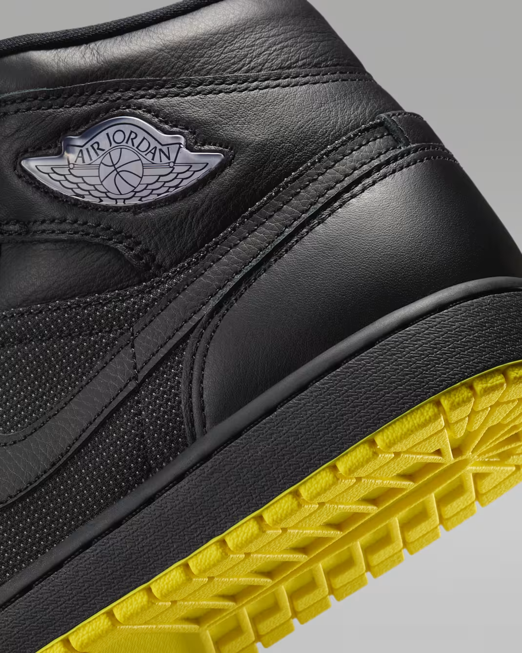 IO2052-001 Nike Air Jordan 1 Mid SE "Black/Opti Yellow" (Men's)