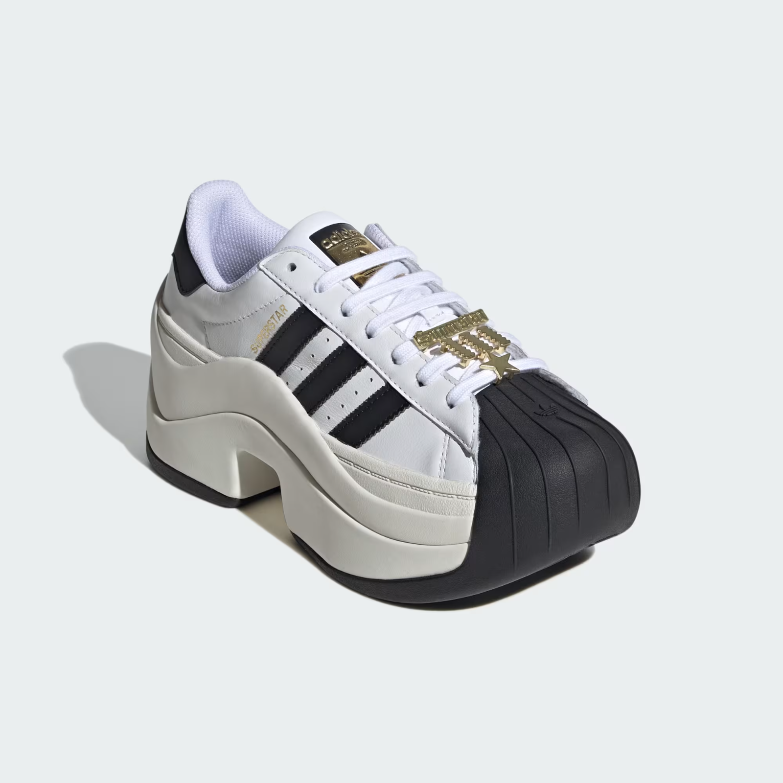 JR9895 adidas Originals Superstar Bold Cloud White Off White Core Black (Women's