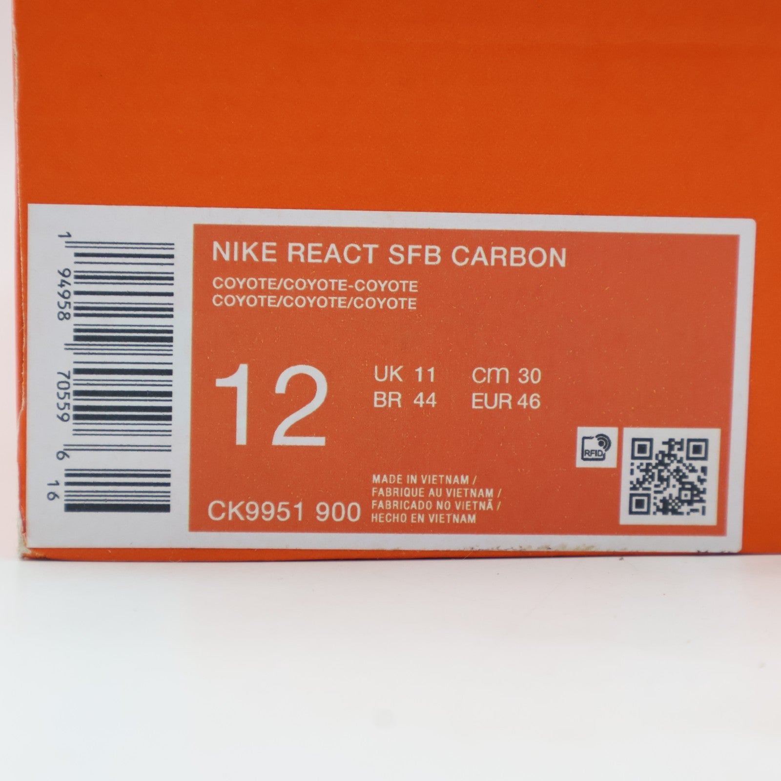 CK9951-900 Nike React SFB Carbon Coyote (Men's)