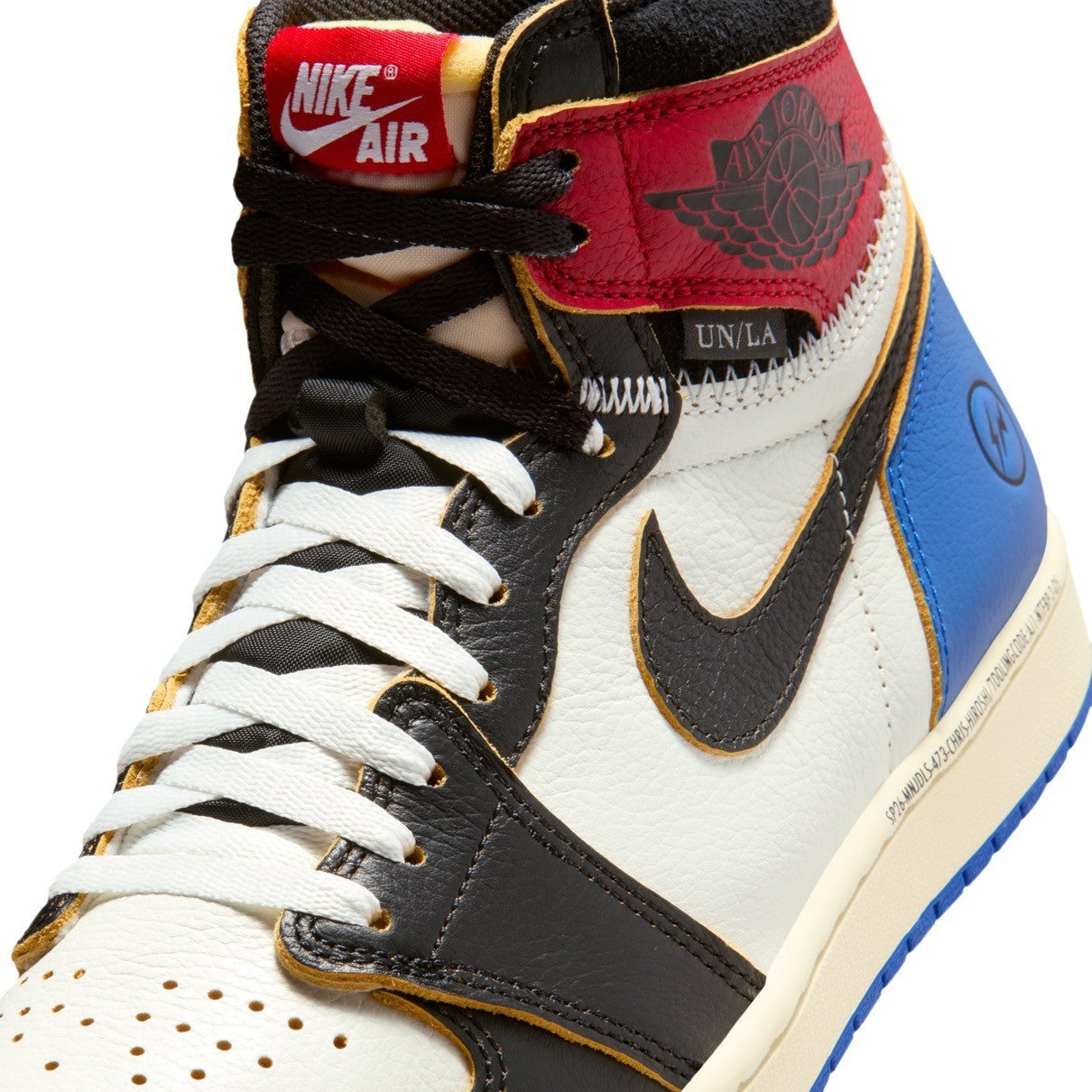 IO7847-002 fragment design UNION Nike Air Jordan 1 High OG Black Varsity (Men's)