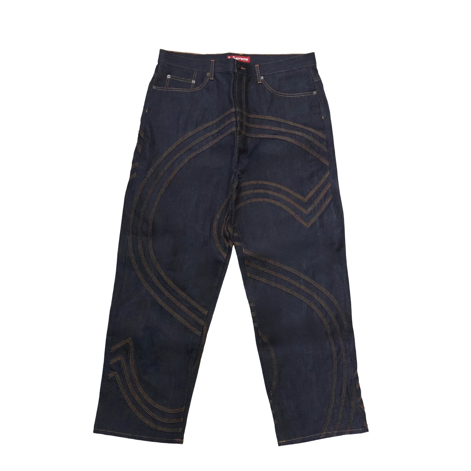 Supreme S Logo Rigid Baggy Jean Rigid Indigo