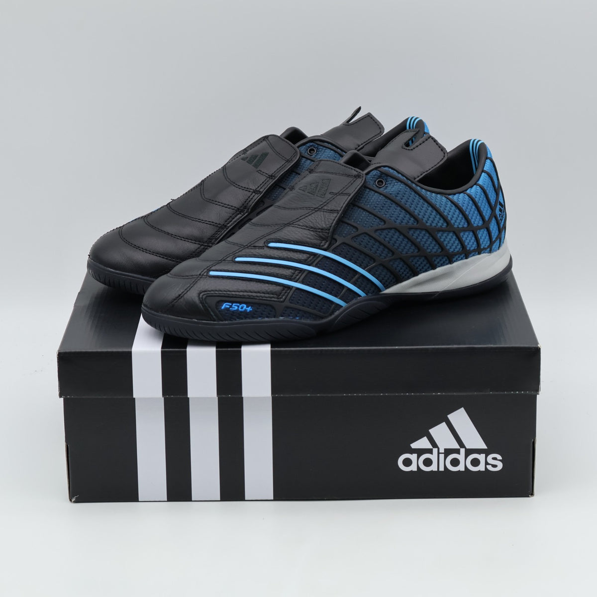 HQ9243 adidas F50 Sala Core Black Sky Rush (KITH Exclusive) (Men's)