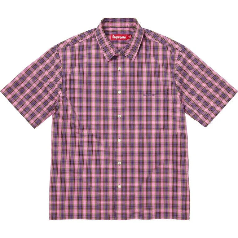 Supreme Mini Plaid S/S Shirt Purple