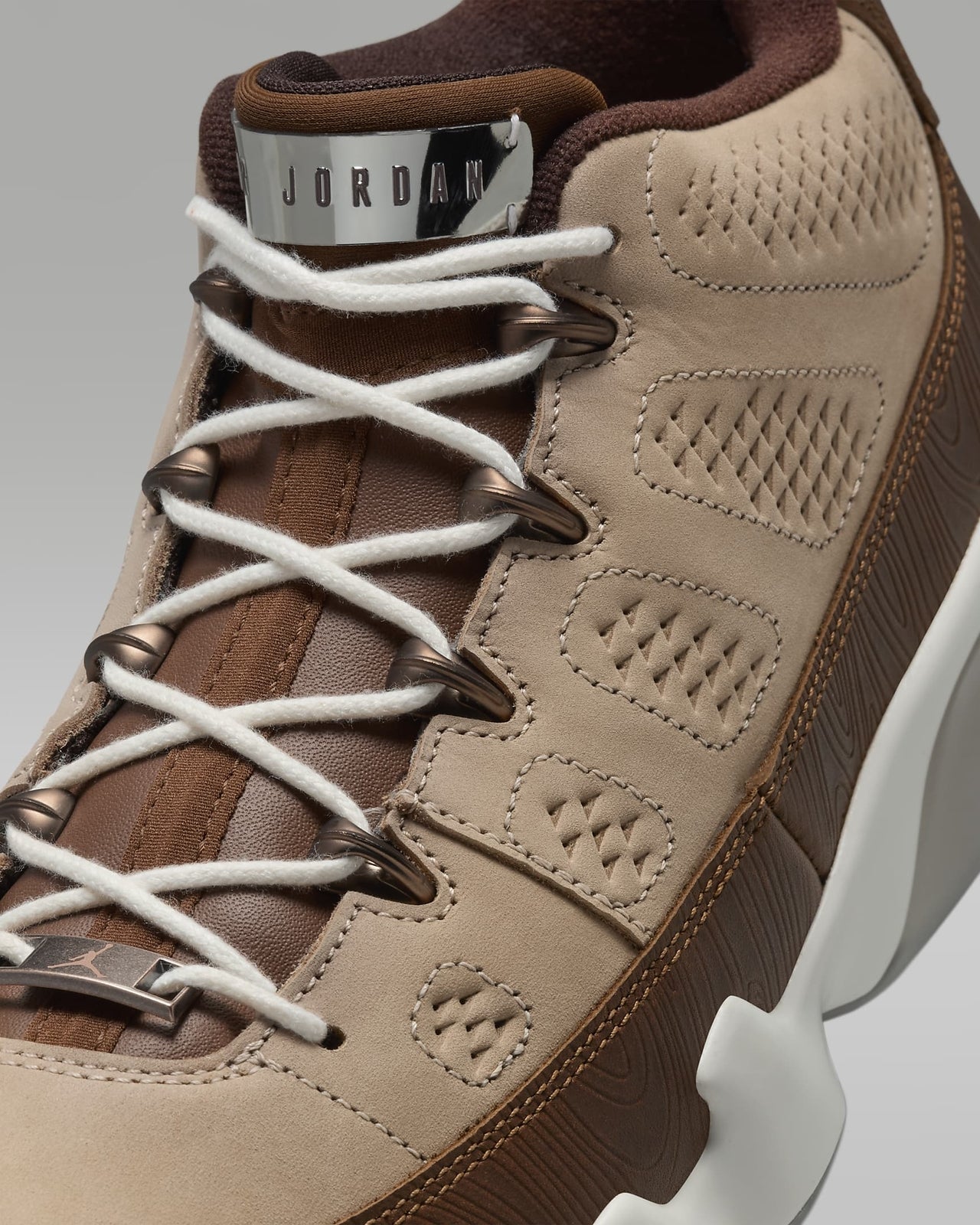FN6929-200 Happy Life Wood Nike Air Jordan 9 Golf NRG Hemp Pecan Sail (Men's)
