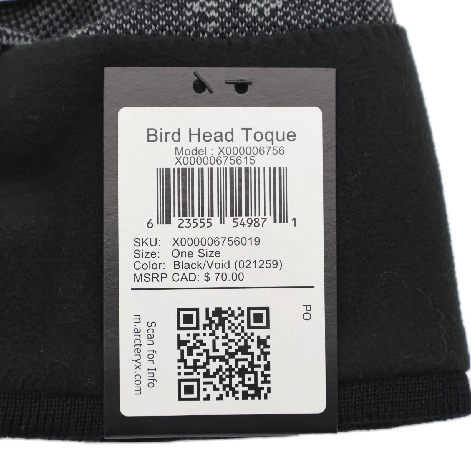 ARC'TERYX Bird Head Toque Black Void