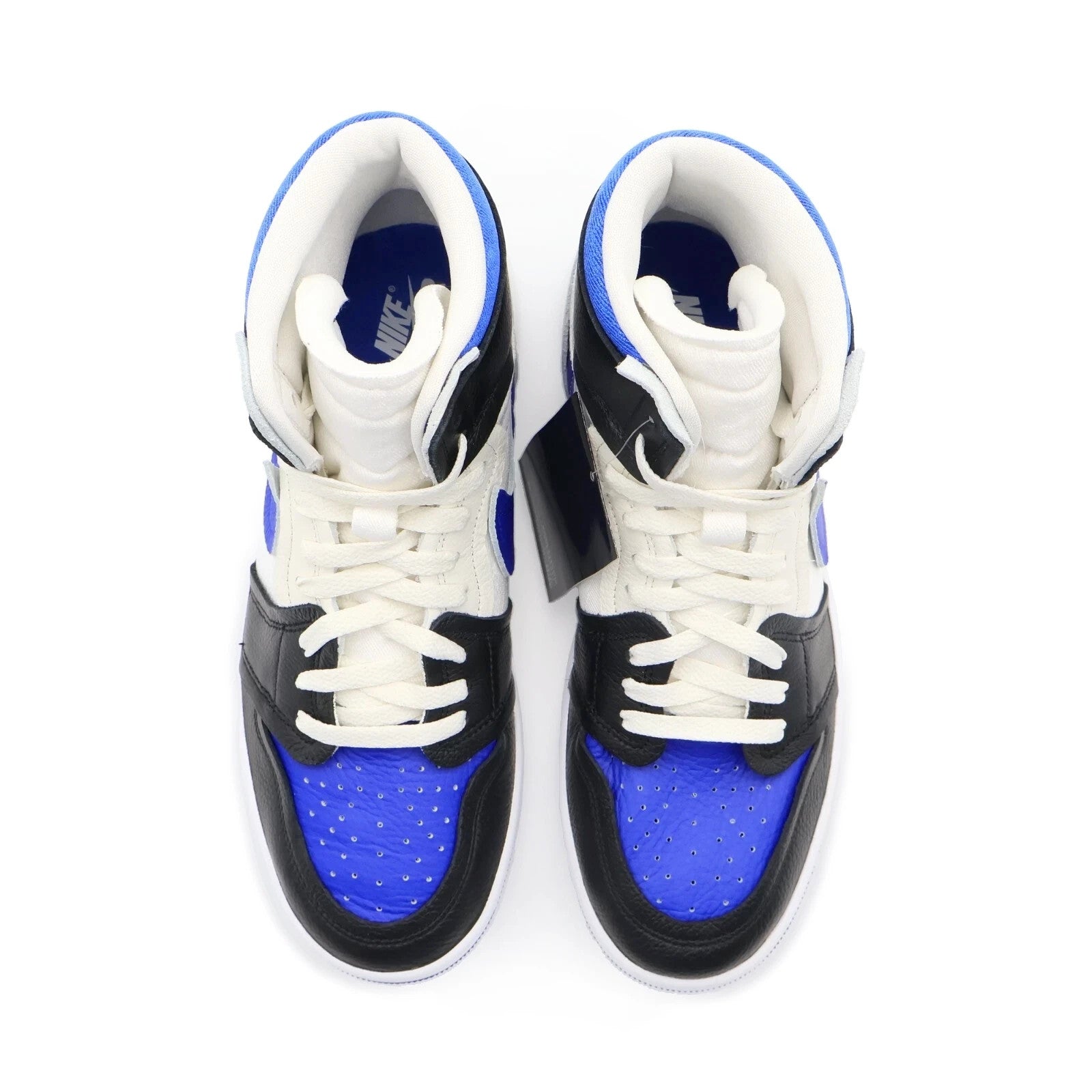 FB9891-041 Nike Air Jordan 1 High MM Black White Sail Game Royal (Women's)