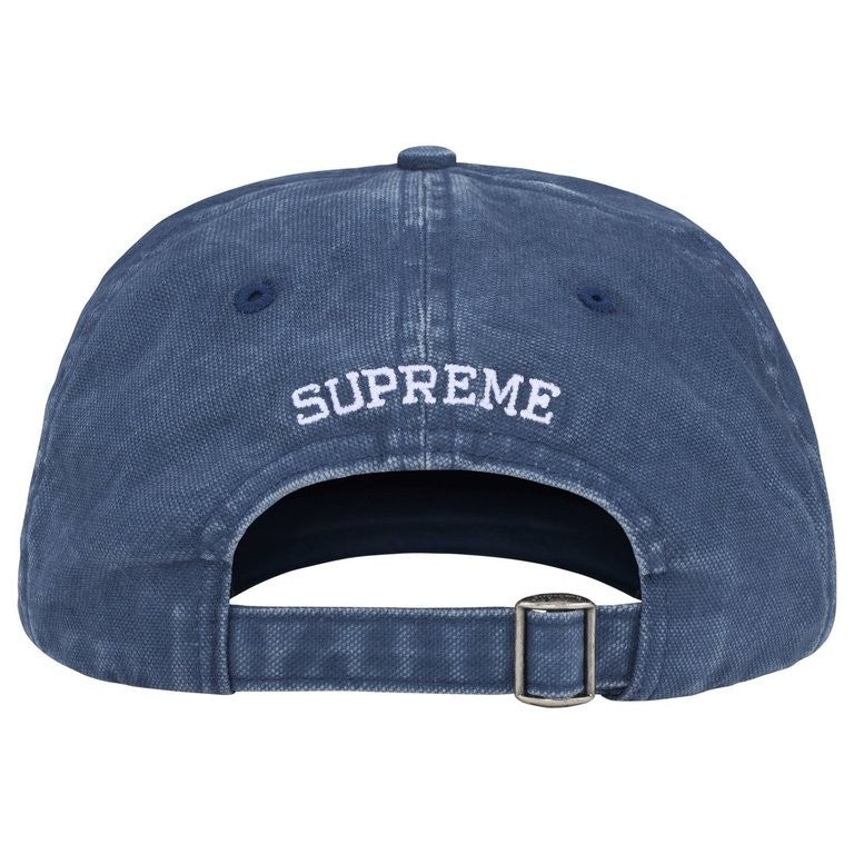 Supreme Washed Canvas S Logo 6-Panel Navy
