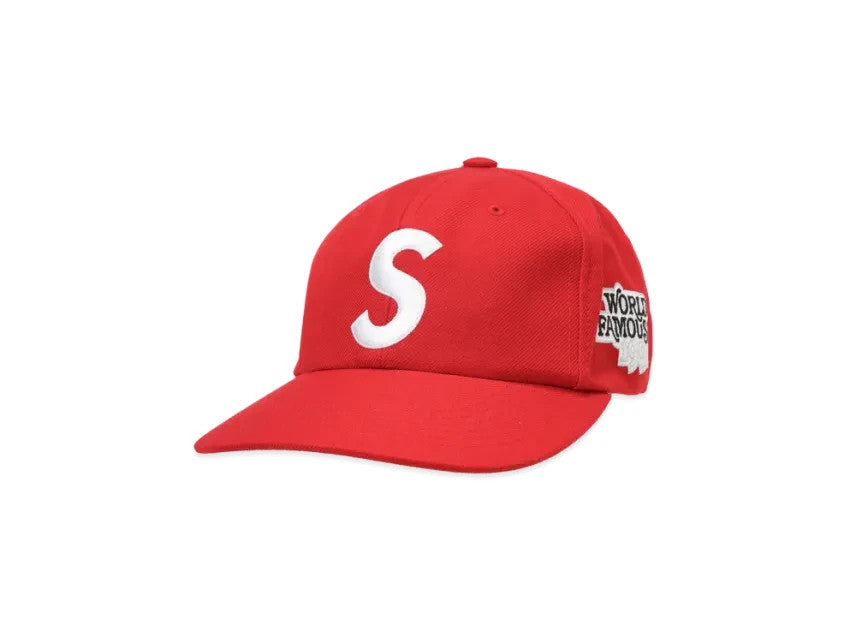 Supreme World Famous S Logo 6-Panel (26SS) "Red"