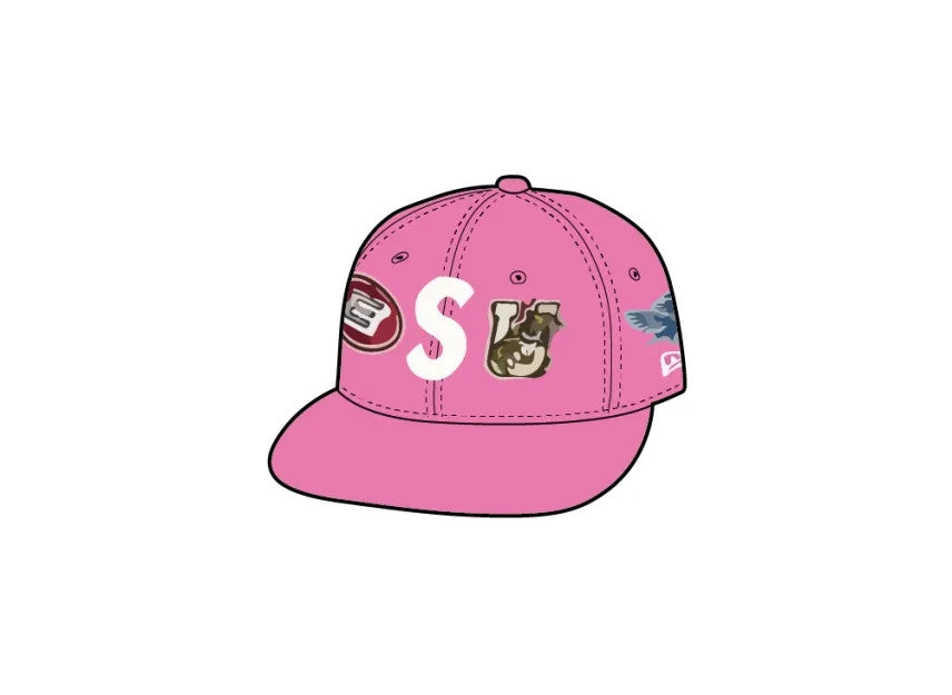 Supreme Mascots S Logo New Era "Pink"