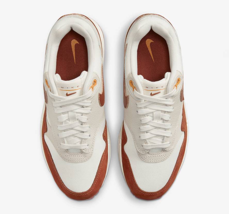 FD2370-100 Nike WMNS Air Max 1 Rugged Orange and Sail