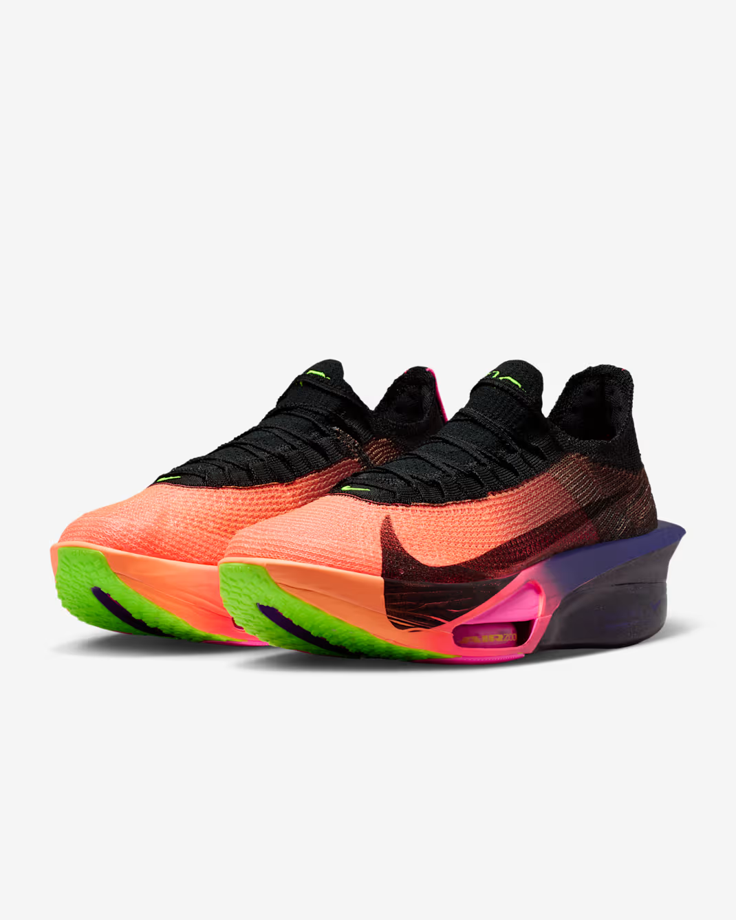 IO9573-800 Nike Alphafly 3 Road Racing Shoes Orange Pulse Purple Dynast (Menâs)