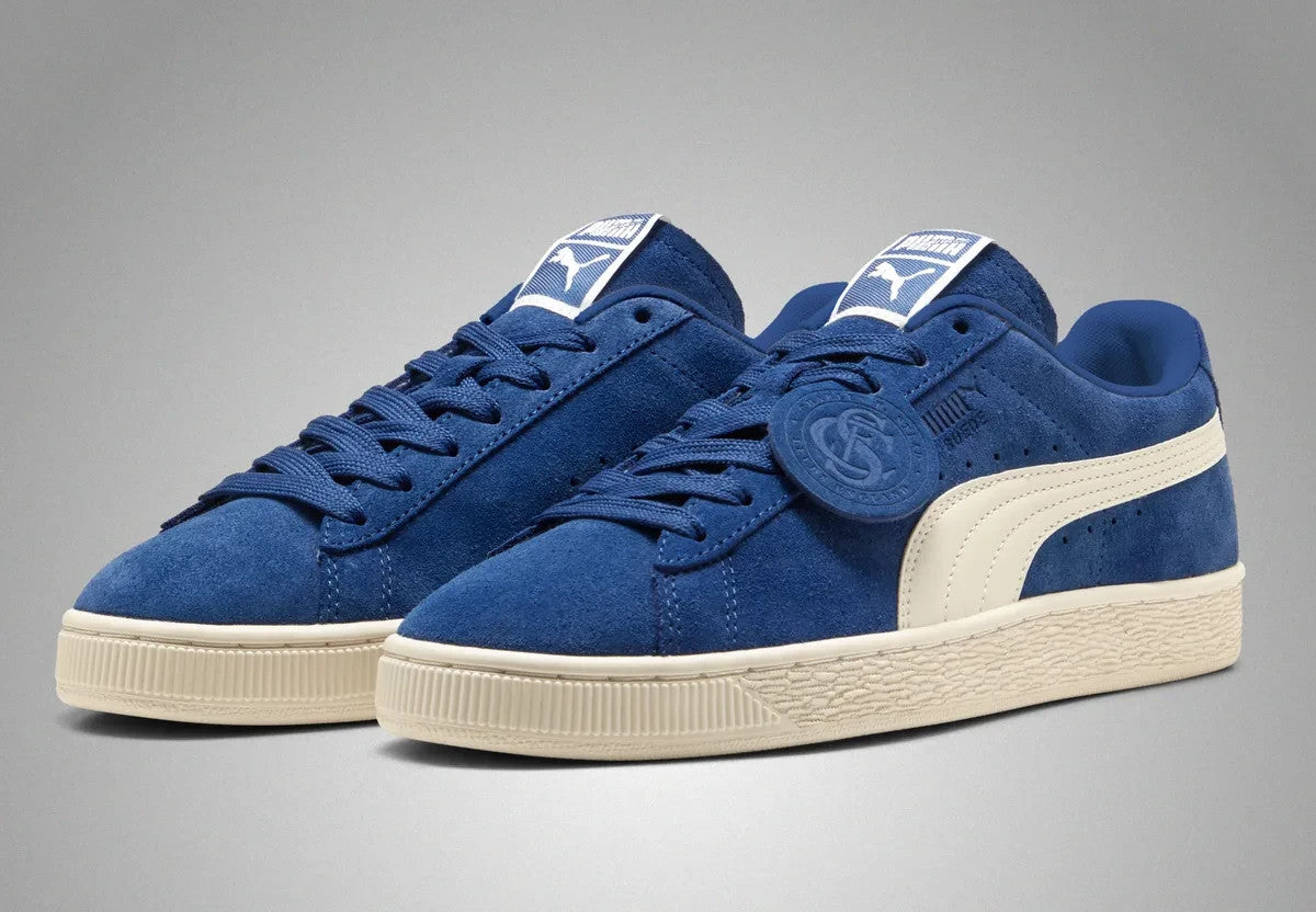 408464-02 Puma Suede Charles F Stead "Royal Sapphire/Alpine Snow" (Men's)