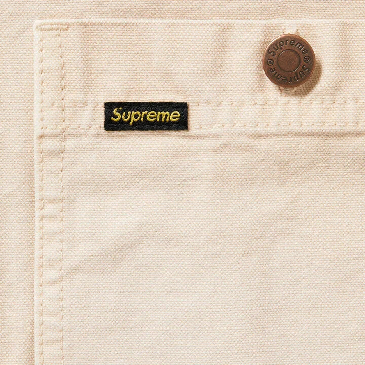 Supreme Worn Hooded Chore Coat Natural