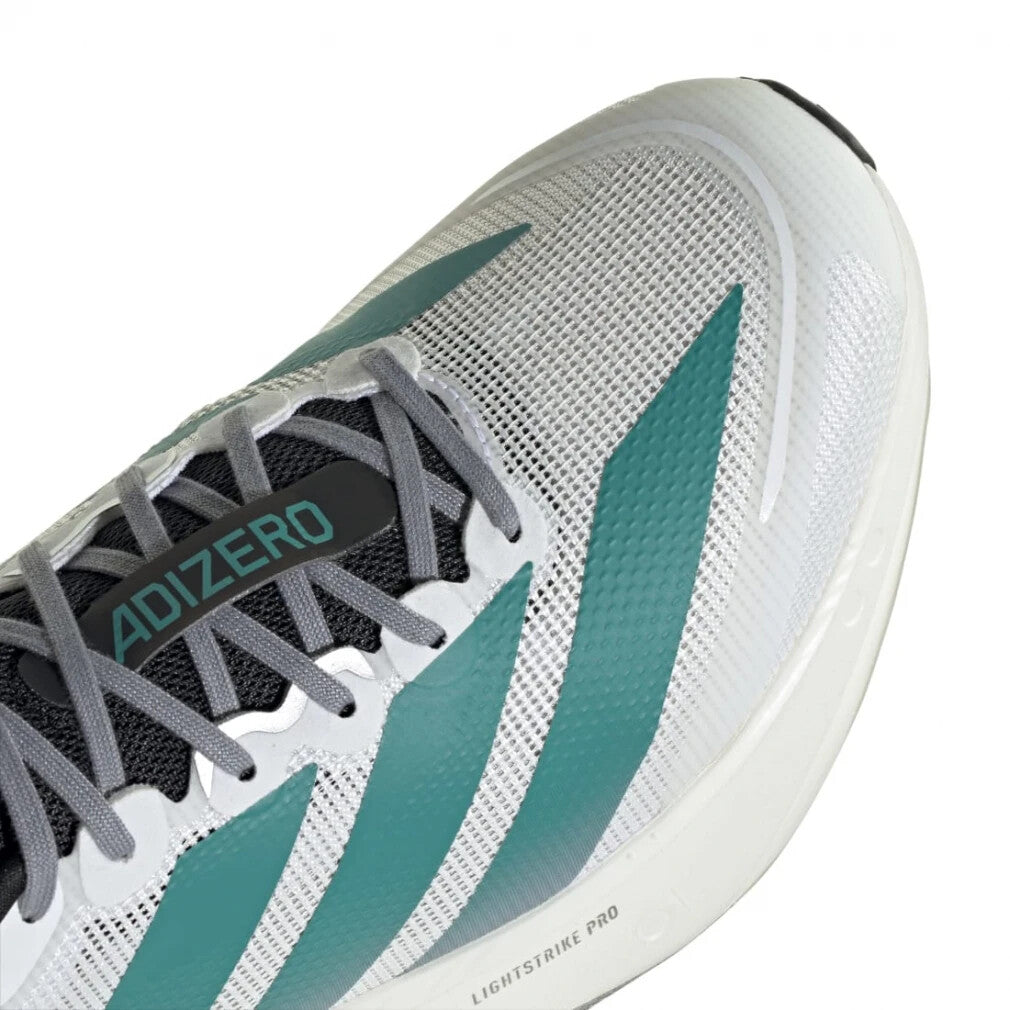JR4791 adidas Adizero Boston 13 Cloud White Pure Teal Grey (Men's)