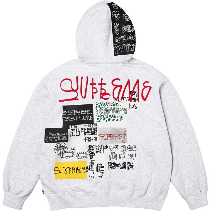 Supreme 176 Zip Up Hooded Sweatshirt Ash Grey