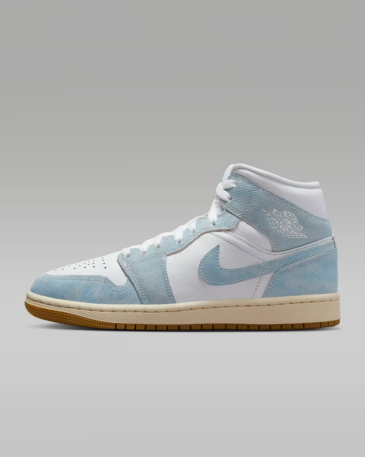 HQ2005-100 Nike  Air Jordan 1 Mid Denim Gum (Women's)