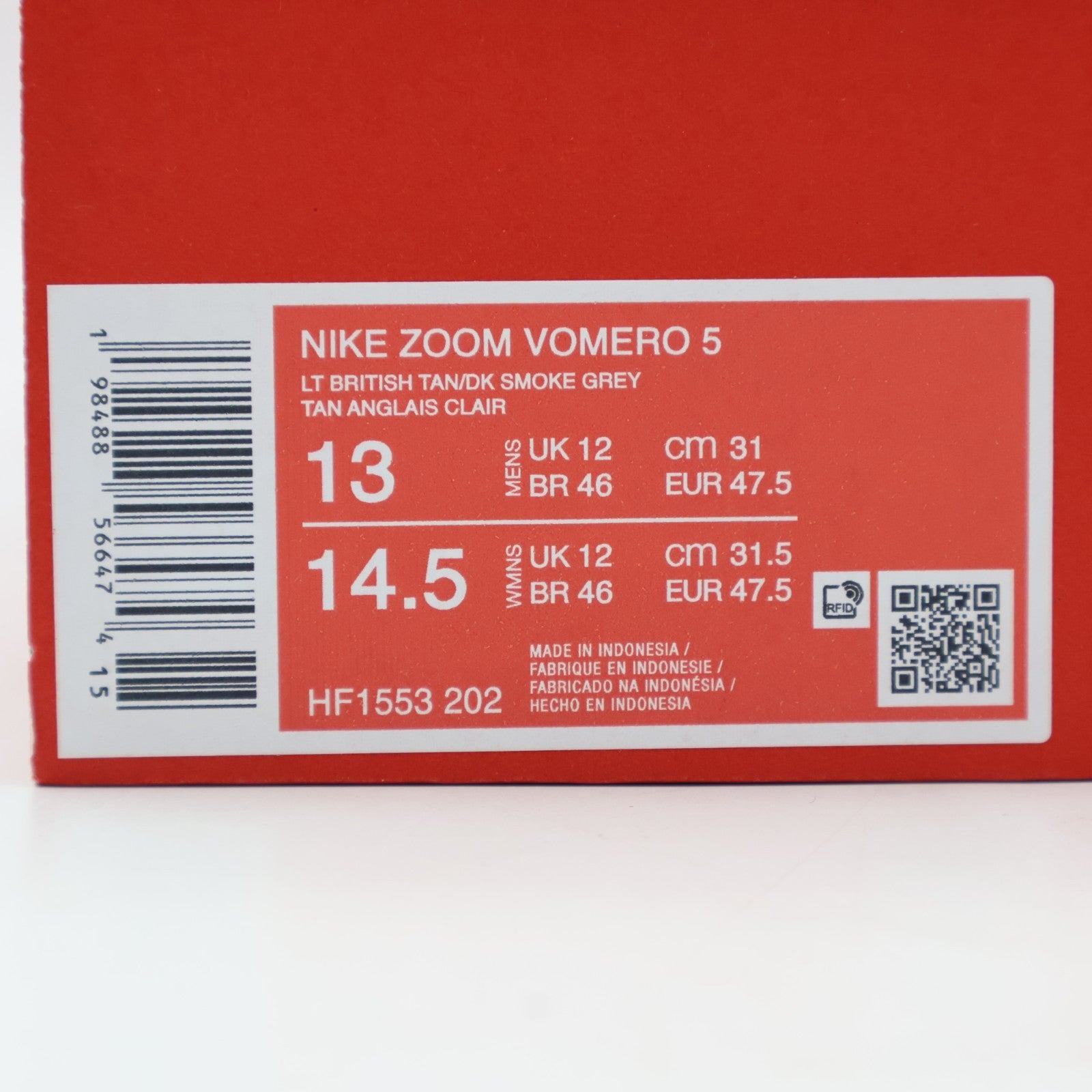 HF1553-202 Nike Zoom Vomero 5 Light British Tan British Khaki (Men's)
