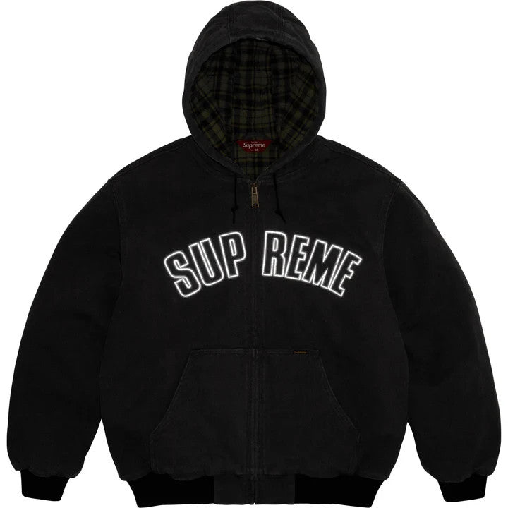 Supreme Reflective Arc Hooded Work Jacket Black