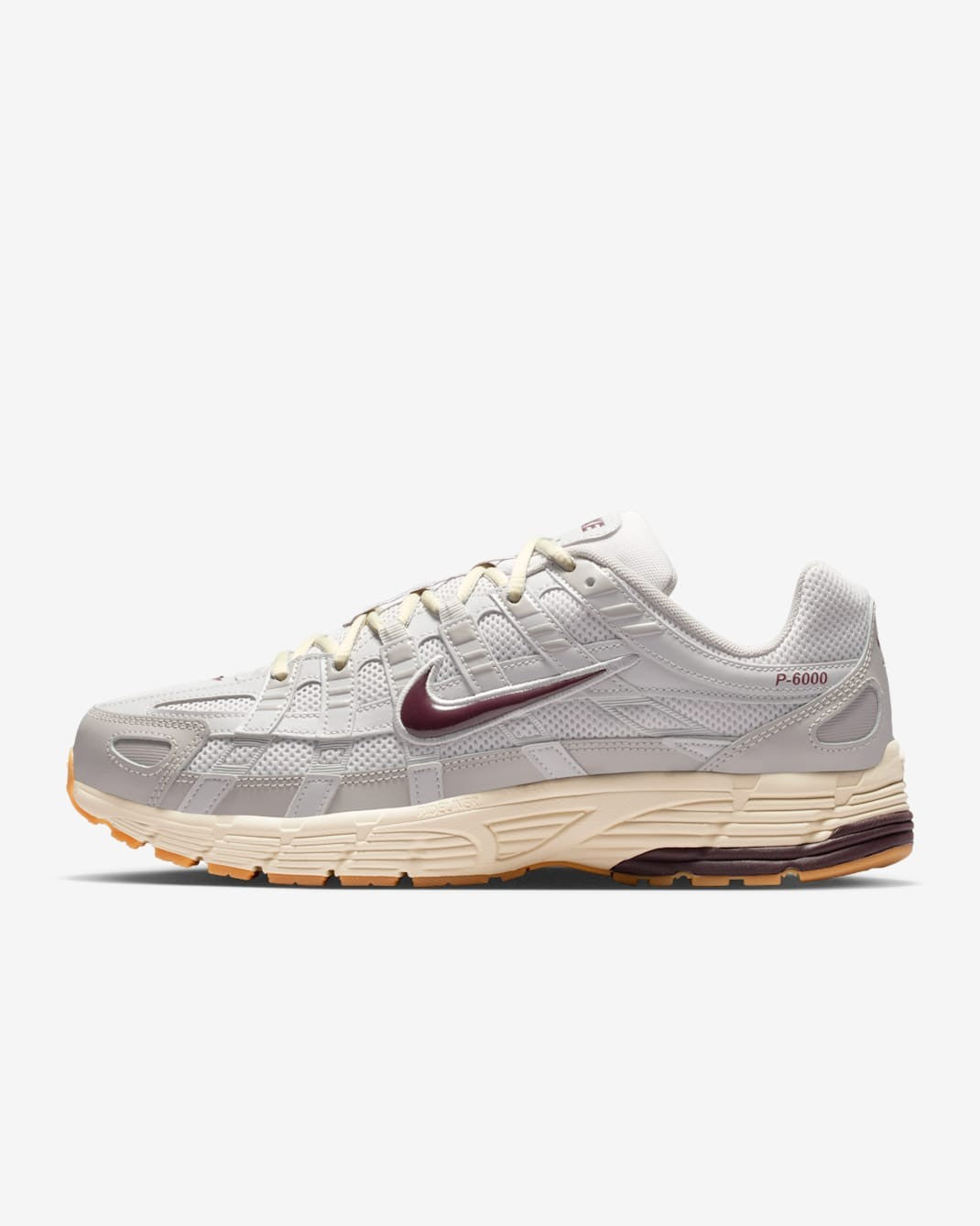 CD6404-028 Nike P-6000 College Grey Vast Grey Coconut Milk Burgundy (Men's)